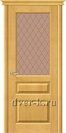 Остекленная сосновая межкомнатная дверь М5 ДО медовый лак