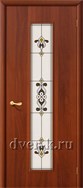 Остекленная ламинированная межкомнатная дверь Тиффани-3 итальянский орех