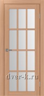 Межкомнатная дверь Оптима Порте Турин 542.2222 в экошпоне ясень темный со стеклом Мателюкс
