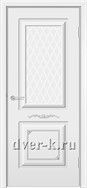 Остекленная эмалированная белая дверь Прима ДО