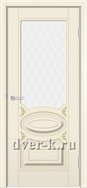 Остекленная эмалированная дверь Ювелия ДО ваниль с патиной золото