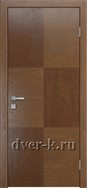 Глухая шпонированная дверь Plain-3 в цвете дуб мокко