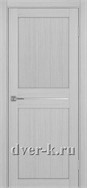 Межкомнатная дверь Оптима Порте Турин 520.121 в экошпоне дуб серый со стеклом Мателюкс