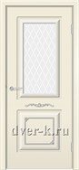 Остекленная эмалированная дверь Прима ДО ваниль с патиной серебро