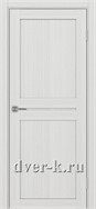 Глухая межкомнатная дверь Optima Porte Турин 520.111 в экошпоне ясень серебристый