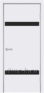 белая дверь TL04 черный лак