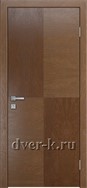 Глухая шпонированная дверь Plain-2 в цвете дуб мокко