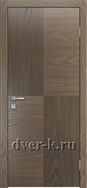 Глухая шпонированная дверь Plain-2 в цвете дуб грейвуд