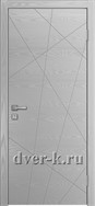 Глухая шпонированная дверь Vertikal-8 в светло-сером цвете