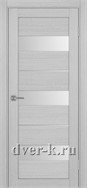 Межкомнатная дверь Оптима Порте Турин 526.122 в экошпоне дуб серый со стеклом Мателюкс