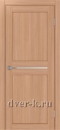 Межкомнатная дверь Optima Porte Турин 520.121 в цвете ясень темный со стеклом Мателюкс
