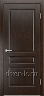 Глухая шпонированная дверь Ростра-3 ДГ в цвете дуб коньячный
