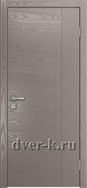 Глухая шпонированная дверь Vertikal-15 в темно-сером цвете