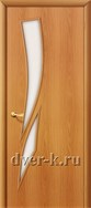 Остекленная недорогая межкомнатная дверь Стрелиция ДО в финиш-пленке миланский орех