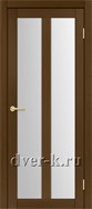 Межкомнатная дверь Optima Porte Турин 521.22 в экошпоне орех со стеклом Мателюкс