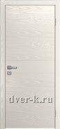 Глухая шпонированная дверь Vertikal-14 в цвете бьянко