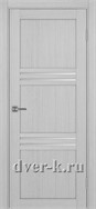 Межкомнатная дверь Оптима Порте Турин 553.12 в экошпоне дуб серый со стеклом Мателюкс