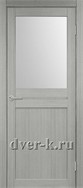 Межкомнатная дверь Оптима Порте Турин 520.211 в экошпоне дуб серый со стеклом Мателюкс