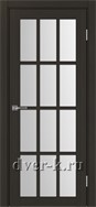 Межкомнатная дверь Оптима Порте Турин 542.2222 в экошпоне венге со стеклом Мателюкс