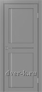 Глухая межкомнатная дверь Турин 523.111 АПП SC в сером экошпоне с молдингом матовый хром