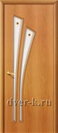 Ламинированная межкомнатная дверь Веер ДФ миланский орех с фьюзингом