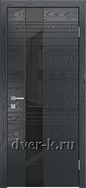 Остекленная шпонированная дверь Vertikal-1 в цвете неро