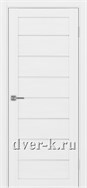 Межкомнатная дверь Оптима Порте Турин 508 в экошпоне белый лед со стеклом Мателюкс