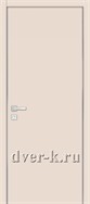 пластиковый дверной блок крем RAL 9001 гладкий с алюминиевым торцом