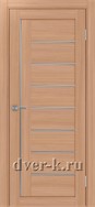 Глухая межкомнатная дверь Optima Porte Турин 524.11 АПП SC в экошпоне ясень темный с молдингом матовый хром