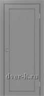 Глухая межкомнатная дверь Оптима Порте Турин 501.1 в сером цвете