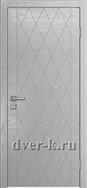 Глухая шпонированная дверь Vertikal-10 в светло-сером цвете