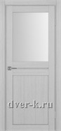 Межкомнатная дверь Оптима Порте Турин 520.211 в экошпоне дуб серый со стеклом Мателюкс