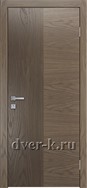 Глухая шпонированная дверь Plain-1 в цвете дуб грейвуд