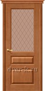 Остекленная сосновая межкомнатная дверь М5 ДО светлый лак