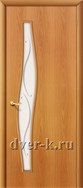 Ламинированная дверь с фьюзингом Волна ДФ миланский орех