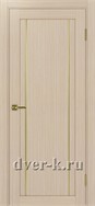 Межкомнатная дверь Оптима Порте Турин 522.111 АПП SG в экошпоне беленый дуб с молдингом матовое золото