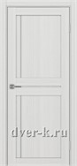Глухая межкомнатная дверь Турин 523.111 АПП SC в экошпоне ясень серебристый с молдингом матовый хром