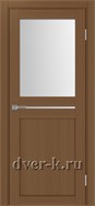 Межкомнатная дверь Оптима Порте Турин 520.221 в экошпоне орех со стеклом Мателюкс