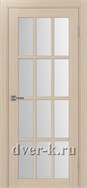Межкомнатная дверь Оптима Порте Турин 542.2222 в экошпоне беленый дуб со стеклом Мателюкс