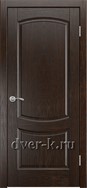 Глухая шпонированная дверь Ростра-5 ДГ в цвете дуб коньячный