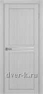 Межкомнатная дверь Оптима Порте Турин 552.12 в экошпоне дуб серый со стеклом Мателюкс