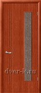 Строительная межкомнатная дверь с остеклением Молния ДО в шпоне вишня