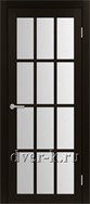 Межкомнатная дверь Оптима Порте Турин 542.2222 в экошпоне венге со стеклом Мателюкс