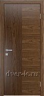 Глухая шпонированная дверь Plain-1 в цвете американский орех