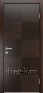 Глухая шпонированная дверь Plain-5 в цвете дуб коньячный