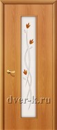 Остекленная ламинированная межкомнатная дверь Тиффани-2 миланский орех