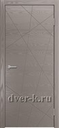 Глухая шпонированная дверь Vertikal-8 в темно-сером цвете