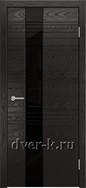 Остекленная шпонированная дверь Vertikal-1 в цвете неро