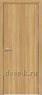 Офисная межкомнатная дверь Стандарт Плюс с алюминиевой кромкой в цвете ларче голд