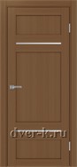 Межкомнатная дверь Оптима Порте Турин 532.12121 в экошпоне орех со стеклом Мателюкс
